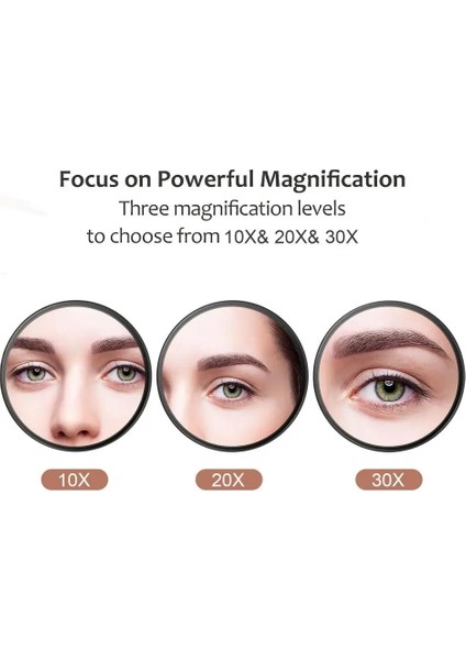 Siyah 10X Sakal Bakım Aynası Yuvarlak Küçük Makyaj Tıraş Aynası Seti 20/10X Vantuzlu Cımbız ile Büyüteç Ayna Banyo Için (Yurt Dışından) modelleri