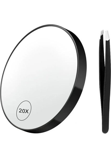 Siyah 10X Sakal Bakım Aynası Yuvarlak Küçük Makyaj Tıraş Aynası Seti 20/10X Vantuzlu Cımbız ile Büyüteç Ayna Banyo Için (Yurt Dışından) fırsatları