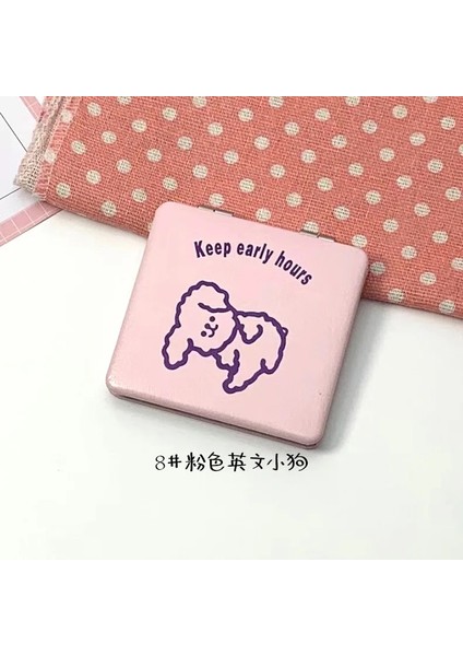 Gülümseyen Bulutlar Makyaj Aynası Taşınabilir Büyüteç El Kare Makyaj Ayakta Vanity Katlanabilir Cep Aynası Sevimli Kompakt Kızlar (Yurt Dışından) modelleri