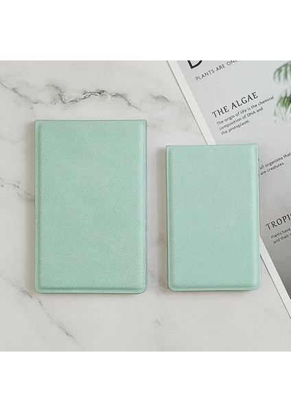 Resim Olarak Taşınabilir Katlanır Paslanmaz Çelik Makyaj Aynası Masaüstü Pu Küçük Ayna Makyaj Güzellik Araçları Seyahat Çanta Aynalar (Yurt Dışından) indirimleri