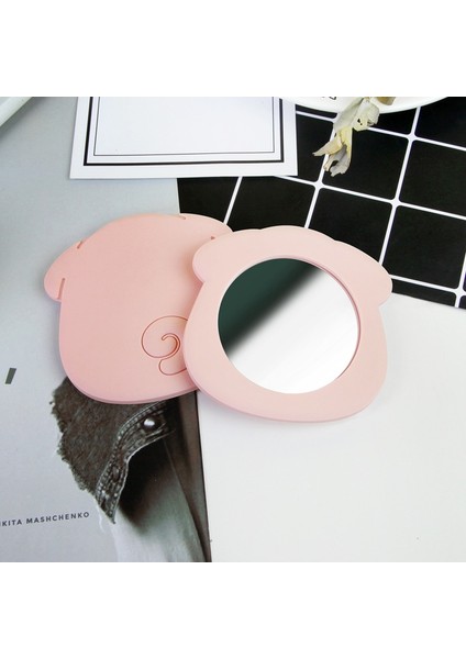 1 Tavşan Ayı Şekli Makyaj Aynası Taşınabilir Kompakt Cep Aynası Kadın Kız Kozmetik Küçük Kompakt Makyaj Aynaları (Yurt Dışından) modelleri