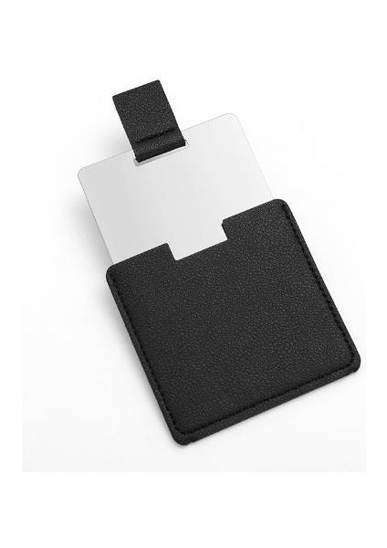 Siyah 1pc Paslanmaz Çelik Kozmetik Ayna Kırılmaz Taşınabilir Seyahat Paramparça Geçirmez Makyaj Aynası Hediye (Yurt Dışından)