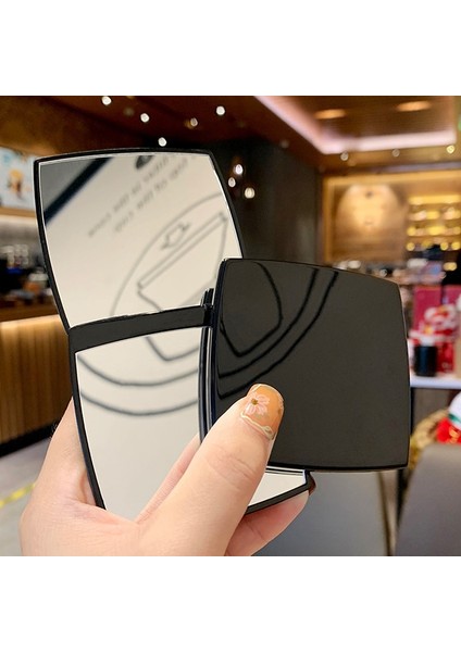 Rpp 1 Adet Kadın Moda Siyah Taşınabilir Makyaj Aynası Pürüzsüz Çift Taraflı Katlanır Küçük Kare Ayna Fit Seyahat Makyaj Araçları (Yurt Dışından) fiyatları