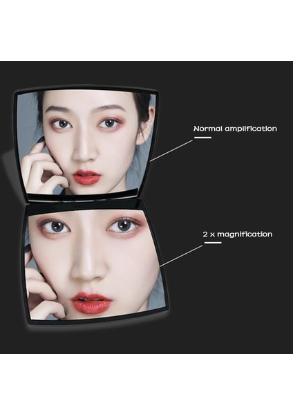 Rpp 1 Adet Kadın Moda Siyah Taşınabilir Makyaj Aynası Pürüzsüz Çift Taraflı Katlanır Küçük Kare Ayna Fit Seyahat Makyaj Araçları (Yurt Dışından) fırsatları