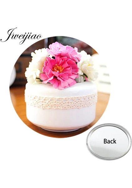 KL29 Youhaken Çiçek Fotoğrafları Baskılı Mini Tek Tarafı Düz Cep Aynası Pürüzsüz Kompakt Taşınabilir Basit Hediye Makyaj Vanity El Aynaları (Yurt Dışından)