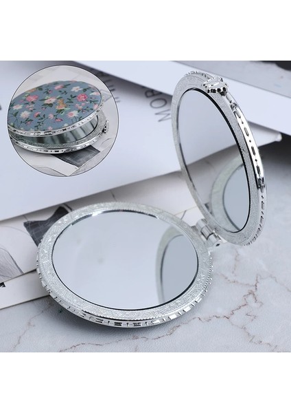 1 Adet Mini Cep Çiçek Ayna Taşınabilir Iki Taraflı Katlanır Makyaj Kadınlar Vintage Moda ve Arkadaşlar Için Pratik Hediye (Yurt Dışından)