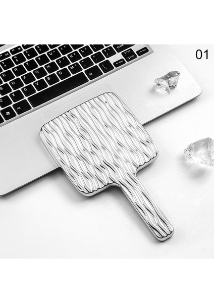 01 1 Adet Kare Ayna Mini El Masaüstü Kozmetik Ayna Makyaj Aynası Seyahat Metalik Taşınabilir Güzellik Aynası (Yurt Dışından)