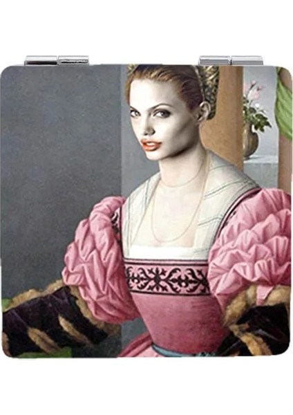 PE11 Youhaken Karakter Portresi Araçlar Aksesuarlar Kompakt Ayna Yağlıboya Sanat Çekicilik Kızlar Için Kare Cep Aynası PE01 (Yurt Dışından)