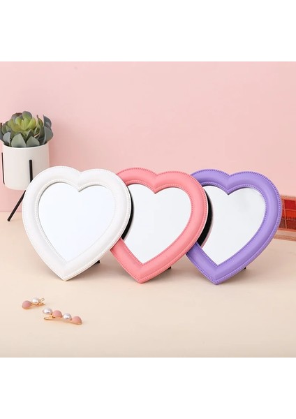 Pink-2 Web Ünlü Kozmetik Ayna Dekoratif Ayna Kız Kalp Öğrenci Yurdu Ayna Taşınabilir Ev Küçük Ayna (Yurt Dışından)
