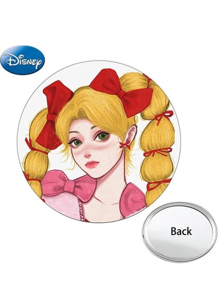 FQY621 Disney Vintage Prenses Sanat Figürü Cep Makyaj Aynası Mini Yuvarlak Rapunzel Ariel Edc Aynalar Parti Açık FQY610 (Yurt Dışından)