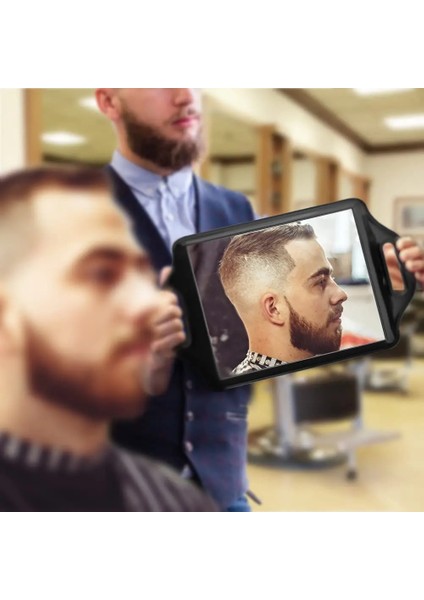 Style 2 Çift Saplı Büyük El Aynası - Dikdörtgen Saplı El Aynası - Kuaför Ekipmanları Kuaför ve Berber Aleti (Yurt Dışından)