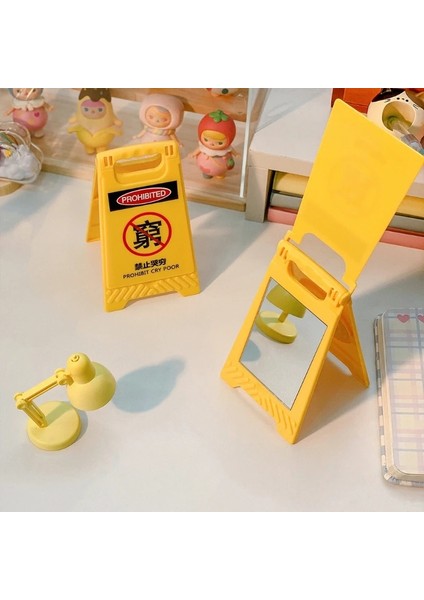 A2 Mini Masaüstü Istemi Kart Katlanır Makyaj Aynası Dekorasyon Uyarı Sokak Tabelası Öğrenciler Için Yaratıcı Metin Şekli Plastik Ayna (Yurt Dışından)