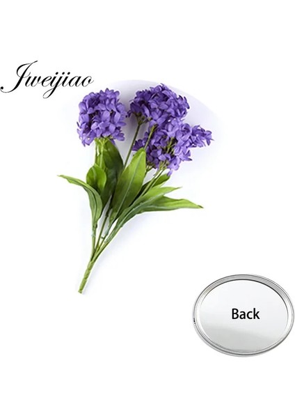 FS49 Youhaken Şebboy Çiçek Resimleri Baskılı Mini Yuvarlak Tek Tarafı Düz Cep Aynası Kompakt Taşınabilir Makyaj Vanity El Aynaları (Yurt Dışından)