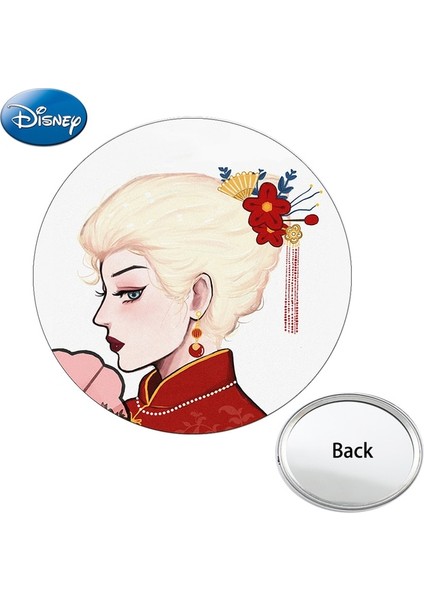 FQY622 Disney Vintage Prenses Sanat Figürü Cep Makyaj Aynası Mini Yuvarlak Rapunzel Ariel Edc Aynalar Parti Açık FQY610 (Yurt Dışından)