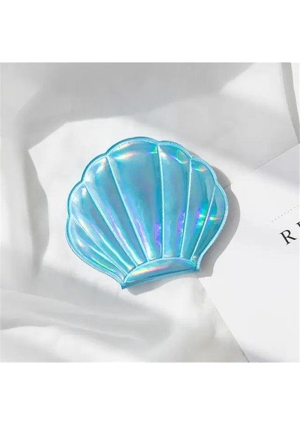 Shell Blue-2x Taşınabilir Mini Makyaj Aynası Kompakt Cep El Aynası 10X Büyüteç Çift Taraflı Makyaj Aynası Seyahat Güzellik Kozmetik Aracı (Yurt Dışından)