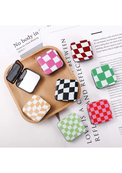 10 Ekose Dama Tahtası Katlanabilir Kozmetik Ayna Mini Kare Kozmetik Cep Aynaları Akıllı Telefon Aynası Taşınabilir Ayna Makyaj (Yurt Dışından) fiyatları