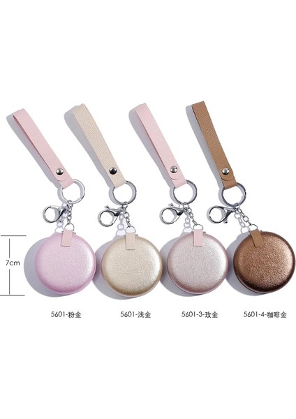 Donanma Yuvarlak Mat Küçük Ayna Taşınabilir Mini Ayna Katlanır Çift Taraflı Ayna Pu Mat Altın El Makyaj Aynası (Yurt Dışından) fiyatları