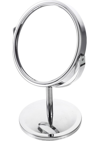 Gümüş Masa Ayna Vanity Masa Üstü Tıraş Erkek Makyaj Masası 360 Kadın Örgü Daire Aynalar (Yurt Dışından)