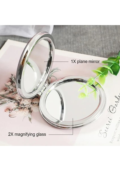 Xz Yuvarlak Mor Mini Sevimli Kompakt Ayna Makyaj Araçları Pembe Büyüteç El Yuvarlak Taşınabilir Petit Seyahat Katlanabilir Cep Kozmetik Espejo Hediye (Yurt Dışından) modelleri