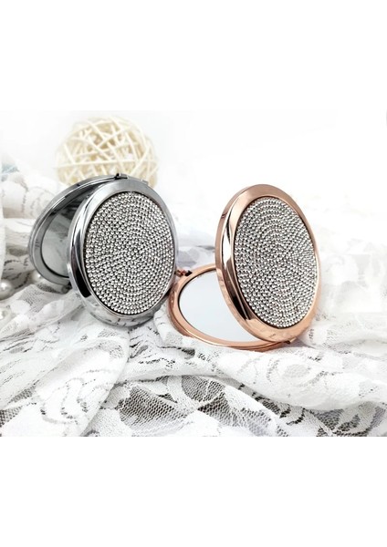 10 Kompakt Ayna Seyahat Zarif Makyaj Araçları Gül Altın Yuvarlak Taşınabilir Katlanır Makyaj Aynası Cebine Koymak Çift Taraflı Ayna (Yurt Dışından) fiyatları