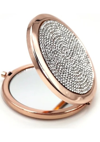 10 Kompakt Ayna Seyahat Zarif Makyaj Araçları Gül Altın Yuvarlak Taşınabilir Katlanır Makyaj Aynası Cebine Koymak Çift Taraflı Ayna (Yurt Dışından) fırsatları