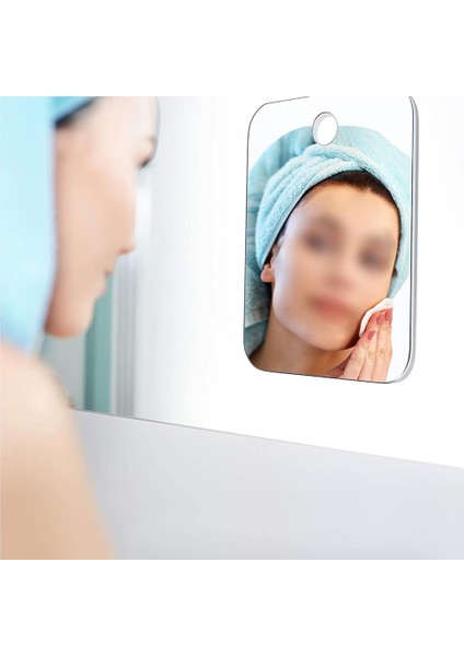Kare Set Duş Aynası Akrilik Aracı Buğu Önleyici Film Tıraş Aynaları Asılı Kozmetik Görünümlü Cam Banyo Seyahat Için (Yurt Dışından) modelleri