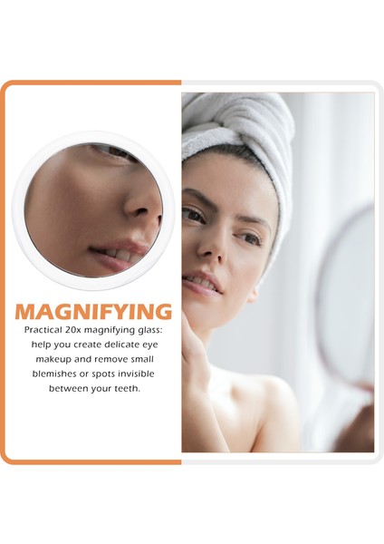 10X10X2CM 20X Büyüteç Makyaj Aynası Vantuz Ayna Büyütme Cep Aynaları Yuvarlak Büyüteç Ayna (Yurt Dışından)