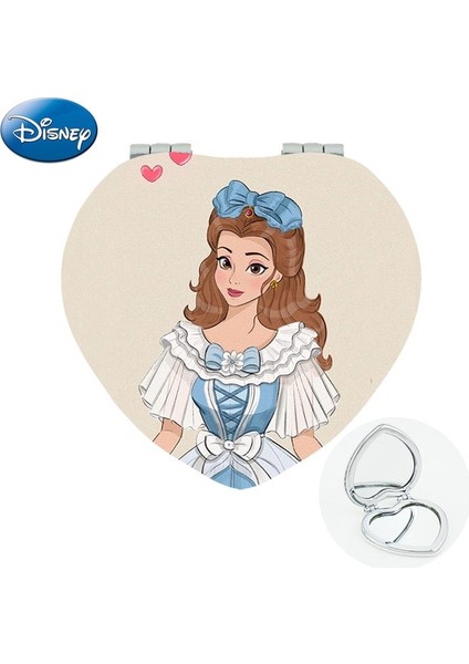 HGZ720 Disney Karton Kar Beyaz Makyaj Aynası Prenses Kalp Şeklinde Katlanır Mini Cep El Aynası 1x/2x Büyüteç Kız Hediye (Yurt Dışından) fiyatları