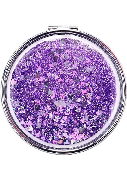 Yuvarlak Pembe Parlak Bataklık Makyaj Aynası Taşınabilir Büyüteç El Kare Makyaj Ayakta Vanity Katlanabilir Cep Aynası Sevimli Kompakt Kızlar (Yurt Dışından) indirimleri