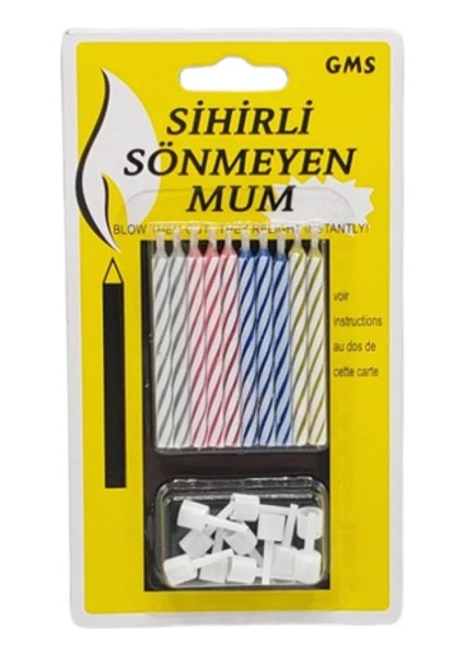 Doğum Günü Mumu Sönmeyen Şaka Mumu Üfleyince Sönmeyen Tekrar Yanan Şaka Mum