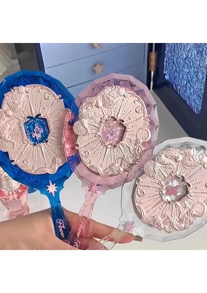 D Çiçek Bilir Çilek Rokoko Dudak Sır El Aynası Makyaj Aracı Taşınabilir Küçük Ayna Taşıma Kolu Ayna (Yurt Dışından) fırsatları