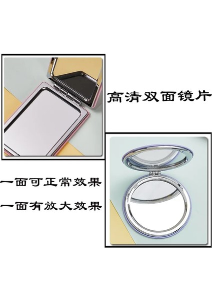 Yuvarlak Siyah Taşınabilir Katlanır Ayna Mini Tek Taraflı Yüksek Çözünürlüklü Yan Çift Büyütme Taşınabilir Makyaj Aynası Yuvarlak Çift Taraflı Ayna (Yurt Dışından) indirimleri