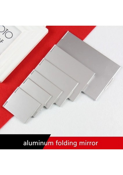 115 80MM Alüminyum Katlanır Ayna Mini Taşınabilir Makyaj Aynası El Ayakta Küçük Ayna Vanity Katlanabilir Kompakt Cep Kozmetik Araçları (Yurt Dışından)