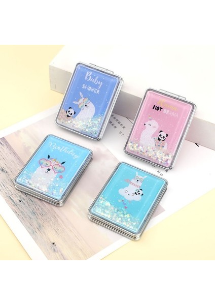 1 Quicksand Makyaj Kare Ayna Sevimli Kız Karikatür Çift Taraflı Ayna Taşınabilir Makyaj Aynası Ev Dekorasyon Aksesuarları (Yurt Dışından) modelleri