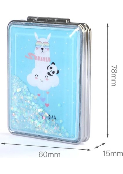 1 Quicksand Makyaj Kare Ayna Sevimli Kız Karikatür Çift Taraflı Ayna Taşınabilir Makyaj Aynası Ev Dekorasyon Aksesuarları (Yurt Dışından) fırsatları