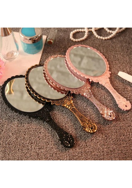 Antik Pirinç Mini El Aynası Taşınabilir Vintage Ayna Makyaj Aynası Eski Moda Abs Rahat Oval Yuvarlak Kozmetik Kolu ile Hediye Için (Yurt Dışından) indirimleri