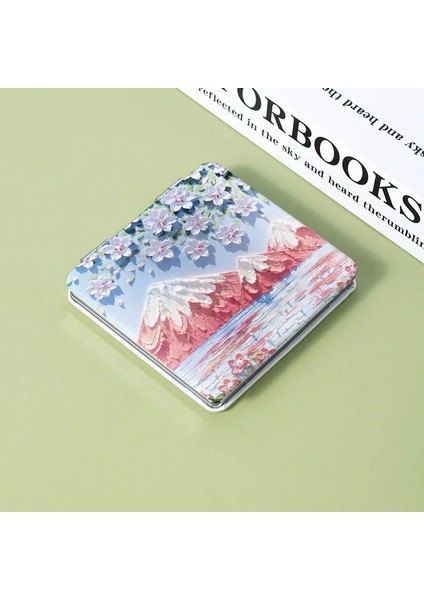 Köpekbalığı Yağlıboya Makyaj Aynası 2x Büyüteç Kozmetik Ayna Taşınabilir Kadın Katlanır Çift Taraflı Küçük Ayna Güzellik Araçları (Yurt Dışından) fiyatları