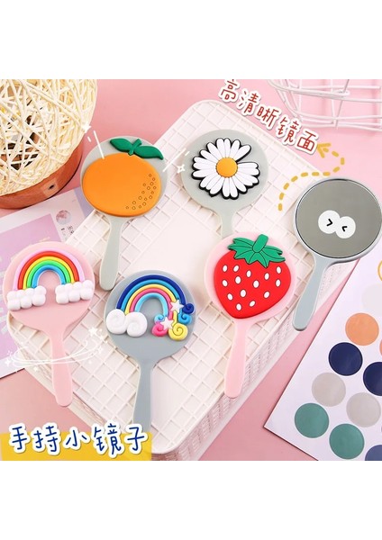 Stil 7 Mini Yaratıcı Karikatür Taşınabilir Makyaj Aynası Ins Rüzgar Sevimli Kız Makyaj Tatlı Taşınabilir El Ayna Trompet Makyaj Aynası (Yurt Dışından) modelleri