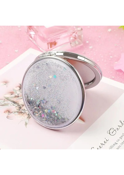 Set A Quicksand Ayna Çift Taraflı Makyaj Aynası Taşınabilir Mini Ayna Ins Katlanabilir Öğrenci Taşınabilir Küçük Yuvarlak Ayna Kore Versiyonu (Yurt Dışından) fırsatları