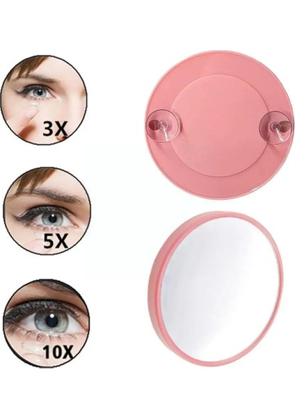 5x Yüksek Büyütme Siyah Nokta Büyüteç Makyaj Aynası Taşınabilir Çok Katlı Ayna Emme Yeni Tip Fincan Kadın 1/2/5/10 P0A9 (Yurt Dışından)