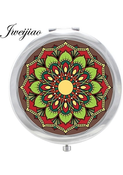 FL38 Youhaken Vintage Halk Sanatı Desenler Fotoğraflar Aksesuarlar Cep Aynası Yeni Gümüş Kaplama Cam Kubbe Katlanır Kompakt Espejos FL32 (Yurt Dışından)