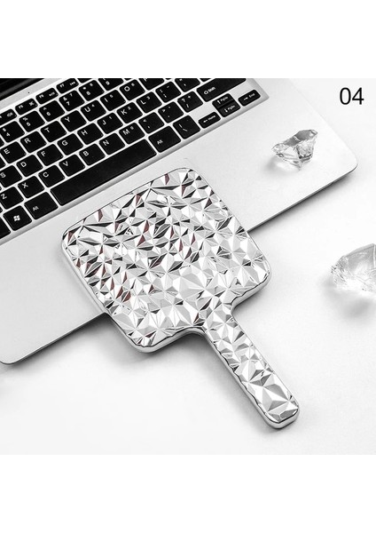 04 1 Adet Kare Ayna Mini El Masaüstü Kozmetik Ayna Makyaj Aynası Seyahat Metalik Taşınabilir Güzellik Aynası (Yurt Dışından)