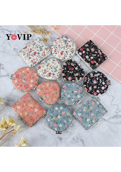 Wtr Yeni 1 Adet Mini Makyaj Kompakt Cep Çiçek Ayna Taşınabilir Iki Taraflı Katlanır Makyaj Aynası Kadın Vintage Kozmetik Aynalar (Yurt Dışından) modelleri