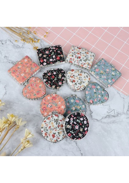 Wtr Yeni 1 Adet Mini Makyaj Kompakt Cep Çiçek Ayna Taşınabilir Iki Taraflı Katlanır Makyaj Aynası Kadın Vintage Kozmetik Aynalar (Yurt Dışından) fırsatları