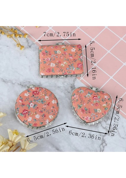 Wtr Yeni 1 Adet Mini Makyaj Kompakt Cep Çiçek Ayna Taşınabilir Iki Taraflı Katlanır Makyaj Aynası Kadın Vintage Kozmetik Aynalar (Yurt Dışından) indirimleri