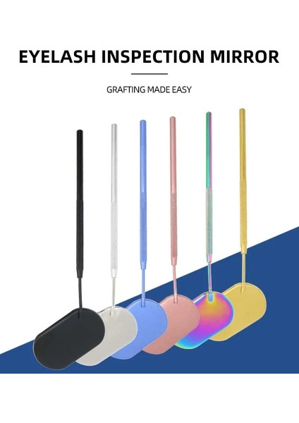 Jz-19 Mavi 1 Adet Kirpik Muayene Aynası Makyaj Aynası Kirpik Kontrol Aynası Paslanmaz Çelik Ay Şekli Güzellik Kirpik Uzatma Gözler Makyaj Aracı (Yurt Dışından) fiyatları