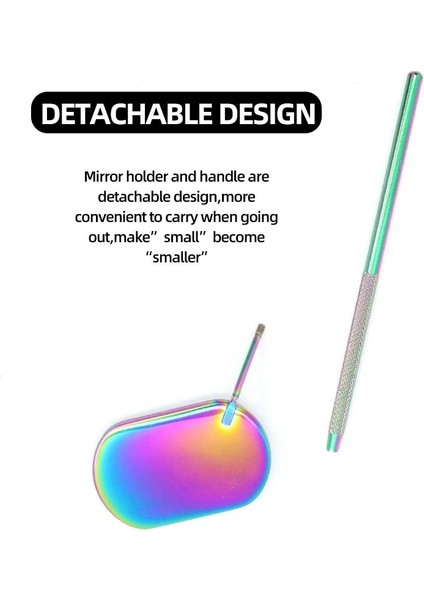 Jz-19 Mavi 1 Adet Kirpik Muayene Aynası Makyaj Aynası Kirpik Kontrol Aynası Paslanmaz Çelik Ay Şekli Güzellik Kirpik Uzatma Gözler Makyaj Aracı (Yurt Dışından) fırsatları