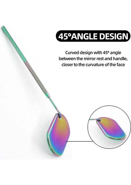 Jz-19 Mavi 1 Adet Kirpik Muayene Aynası Makyaj Aynası Kirpik Kontrol Aynası Paslanmaz Çelik Ay Şekli Güzellik Kirpik Uzatma Gözler Makyaj Aracı (Yurt Dışından) indirimleri