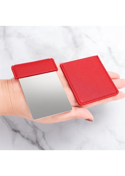 Beyaz Ultra-Ince Makyaj Aynası Makyaj Aynası Kozmetik Makyaj Cebi Dikdörtgen Katlanabilir Kompakt Makyaj Katlanır Aynalar Kırılmaz (Yurt Dışından) indirimleri