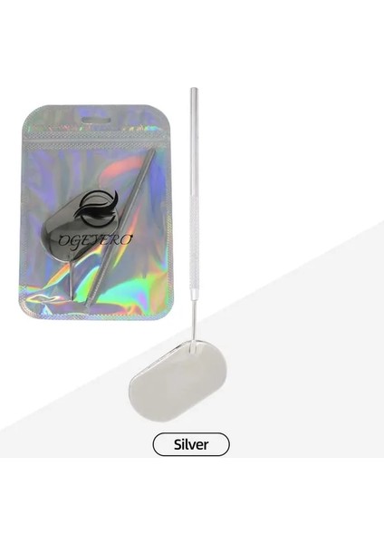 Jz-24 Gümüş 1 Adet Kirpik Muayene Aynası Makyaj Aynası Kirpik Kontrol Aynası Paslanmaz Çelik Ay Şekli Güzellik Kirpik Uzatma Gözler Makyaj Aracı (Yurt Dışından)